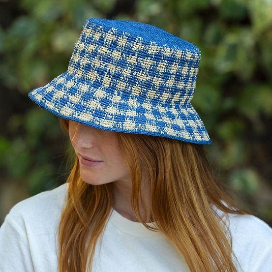 Bob Hat Raphia – Blue | Artisan-Made Raffia Hat