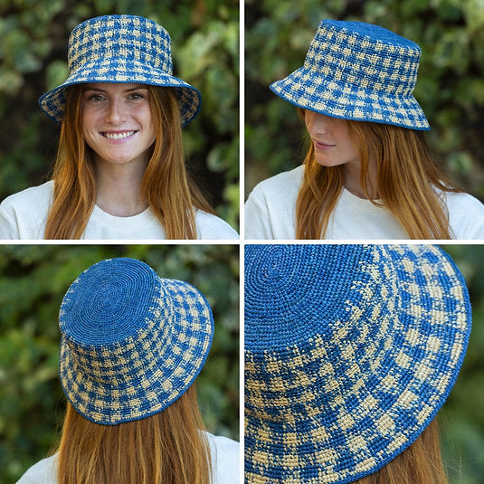Bob Hat Raphia – Blue | Artisan-Made Raffia Hat