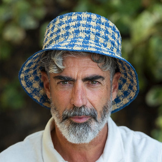Bob Hat Raphia – Blue | Artisan-Made Raffia Hat