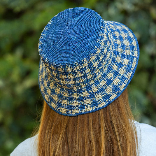 Bob Hat Raphia – Blue | Artisan-Made Raffia Hat