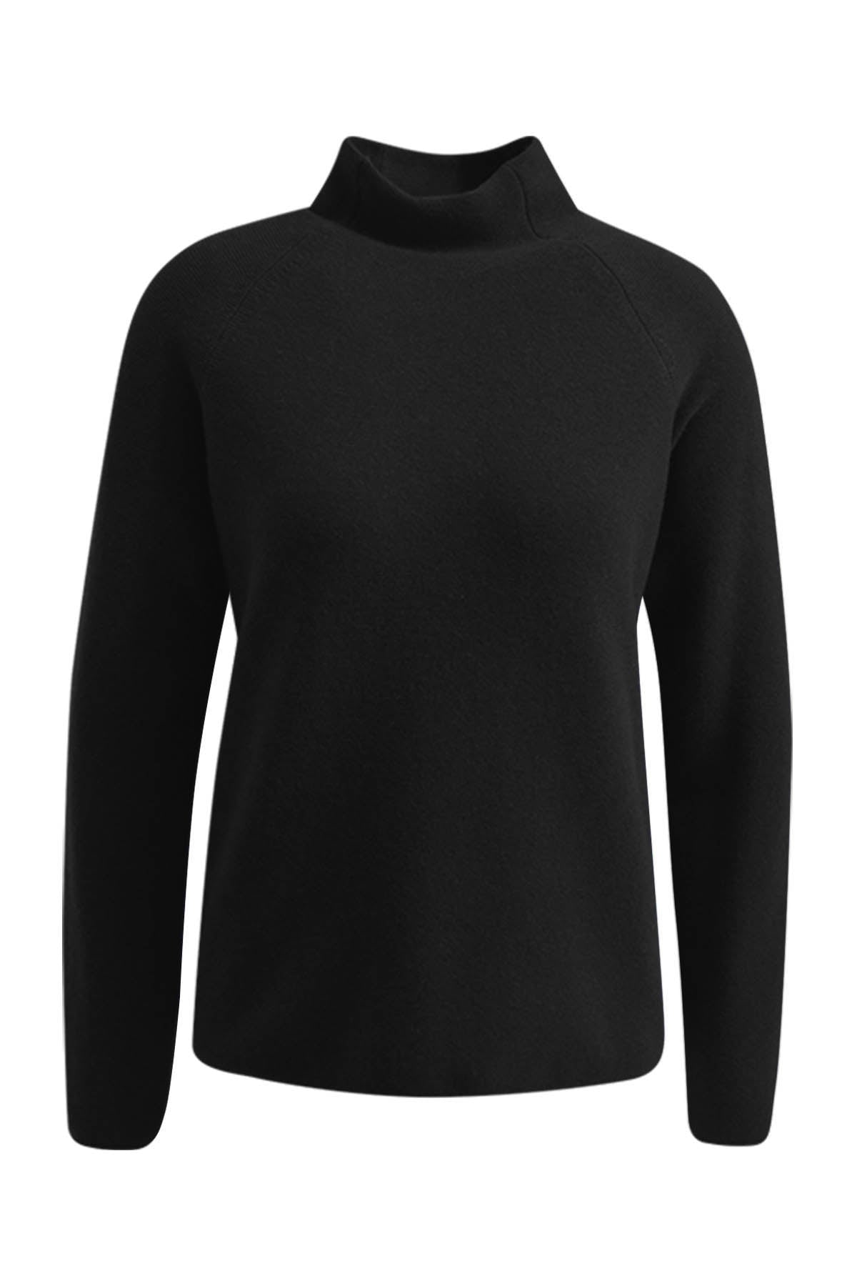 Links Links Stand Collar Pullover - Black