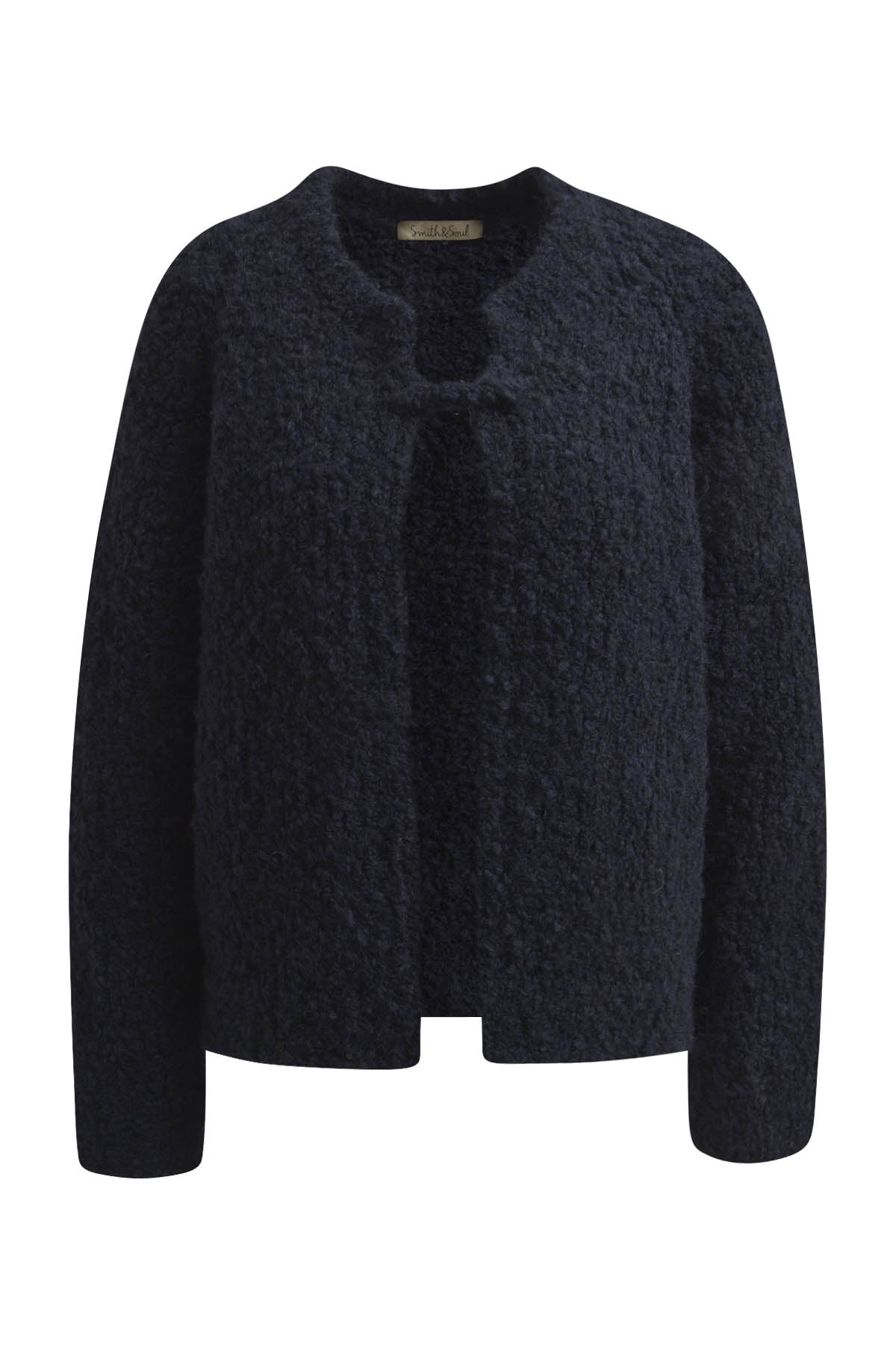 Open bouclé Cardigan
