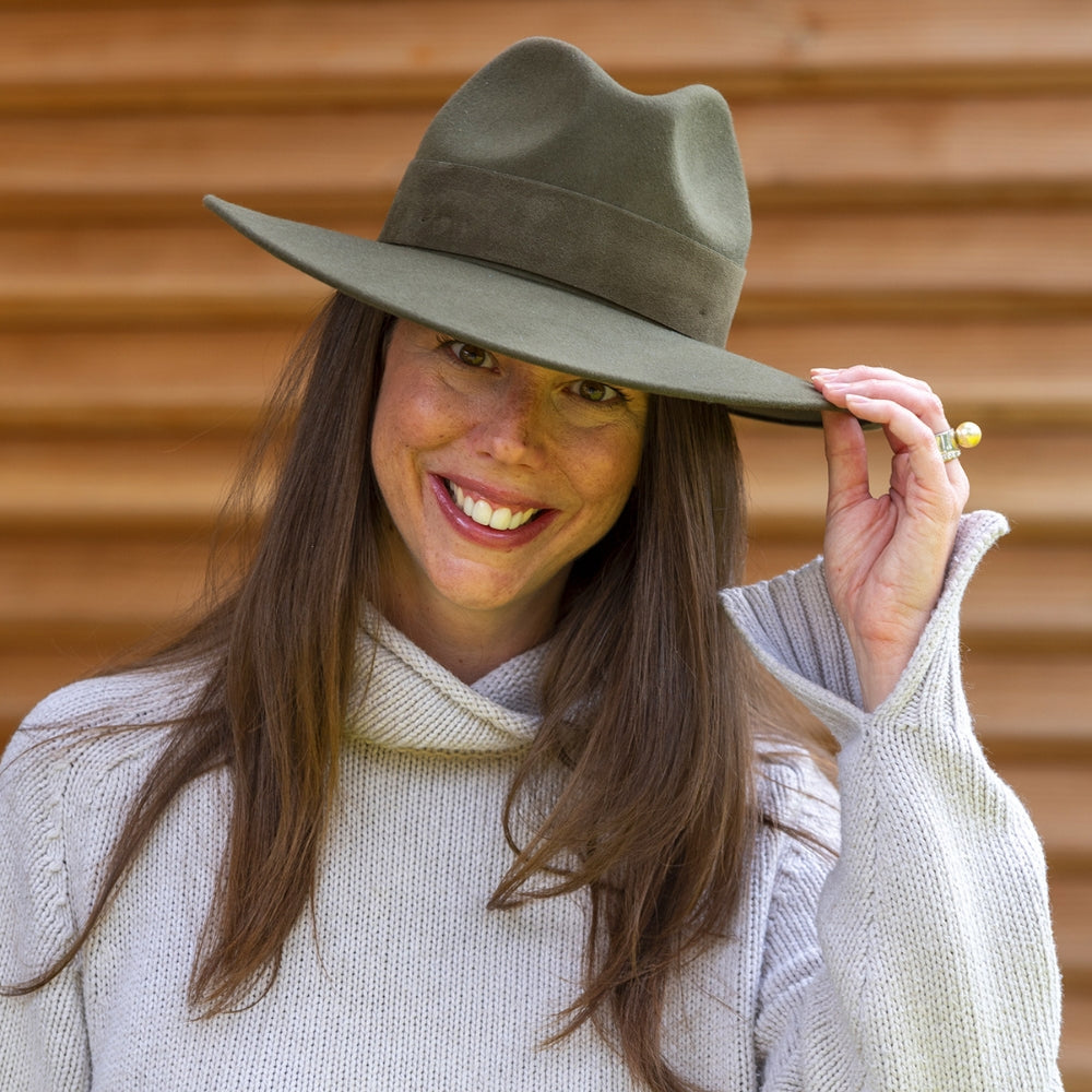 Travaux En Cours Wide Brim Fedora Loden