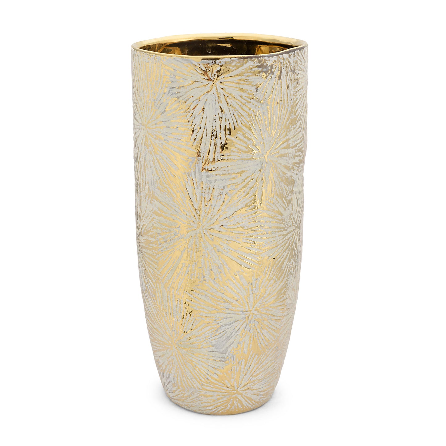 Gold Lustre & Cream Vase - Large | Luxe Deco Elegance