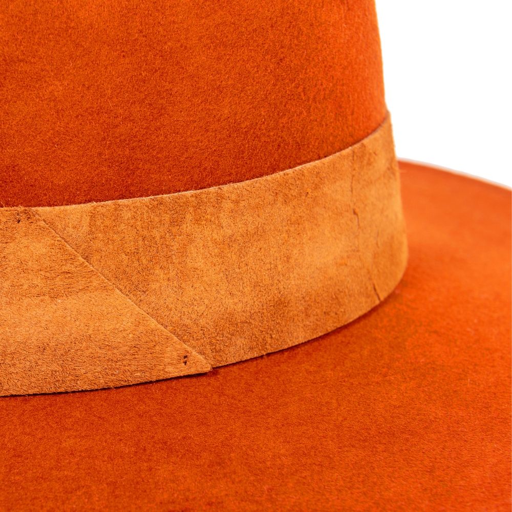 Tiger Wool Wide Brim Hat with Large Suede Leather Band – Stylish & Durable