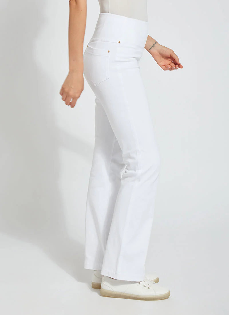 Baby Bootcut Knit Denim Jeans – White