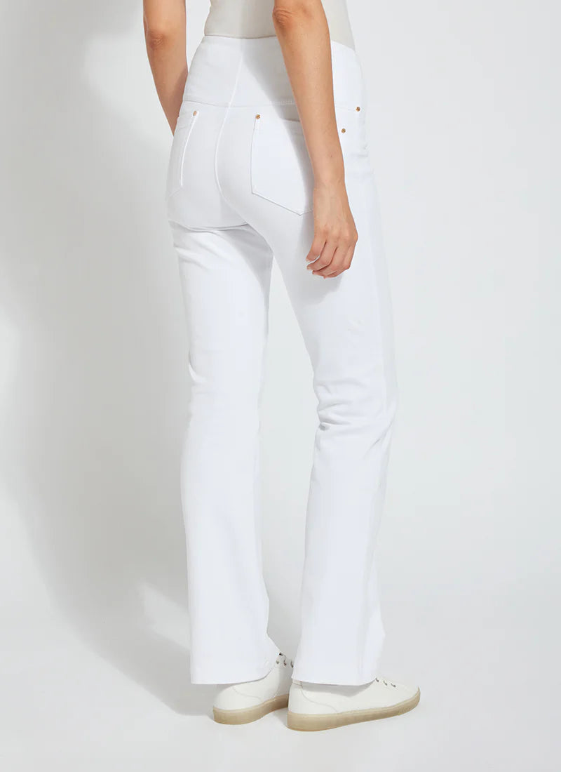 Baby Bootcut Knit Denim Jeans – White