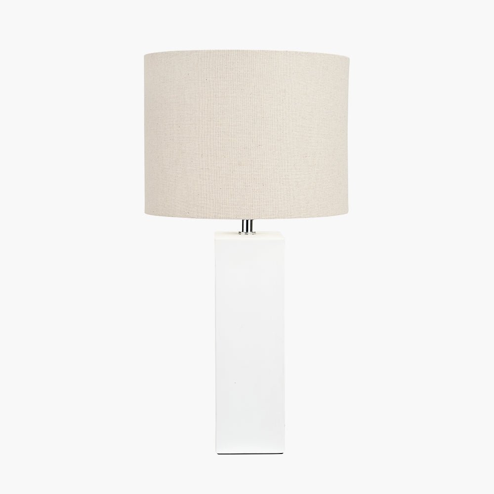 Block White Ceramic Tall Table Lamp by Pacific