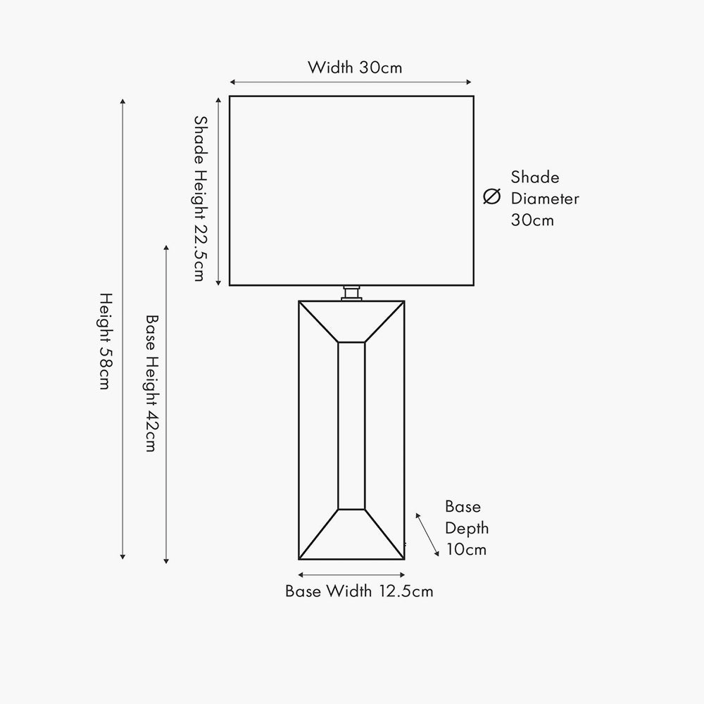 Block White Ceramic Tall Table Lamp by Pacific