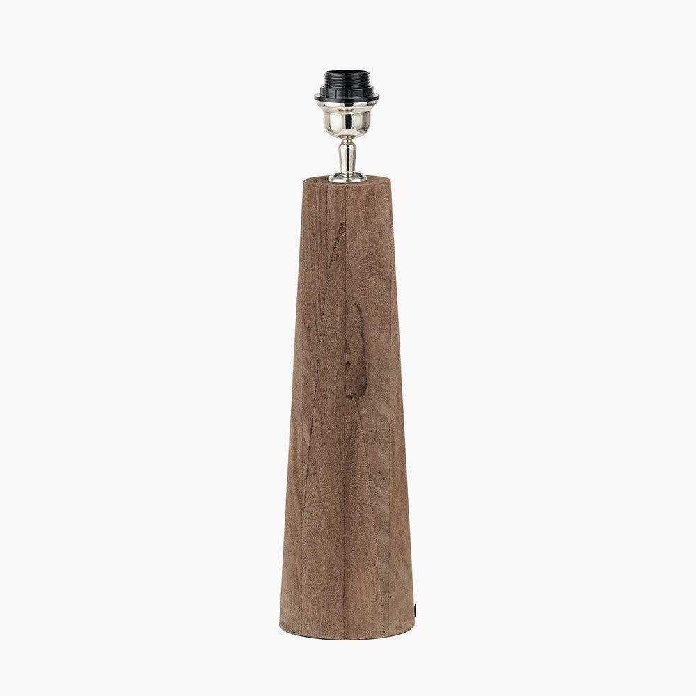 Natural Conical Wood Table Lamp Base – Sustainably Sourced Solid Timber
