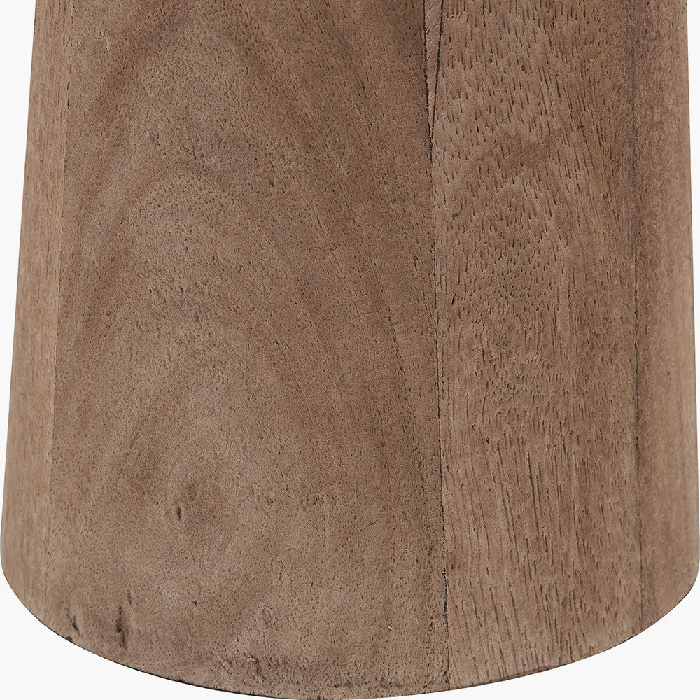Natural Conical Wood Table Lamp Base – Sustainably Sourced Solid Timber