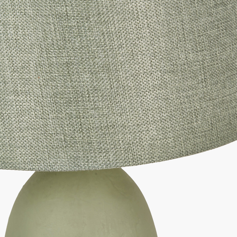 Vintage Textured Ceramic Table Lamp – Sage