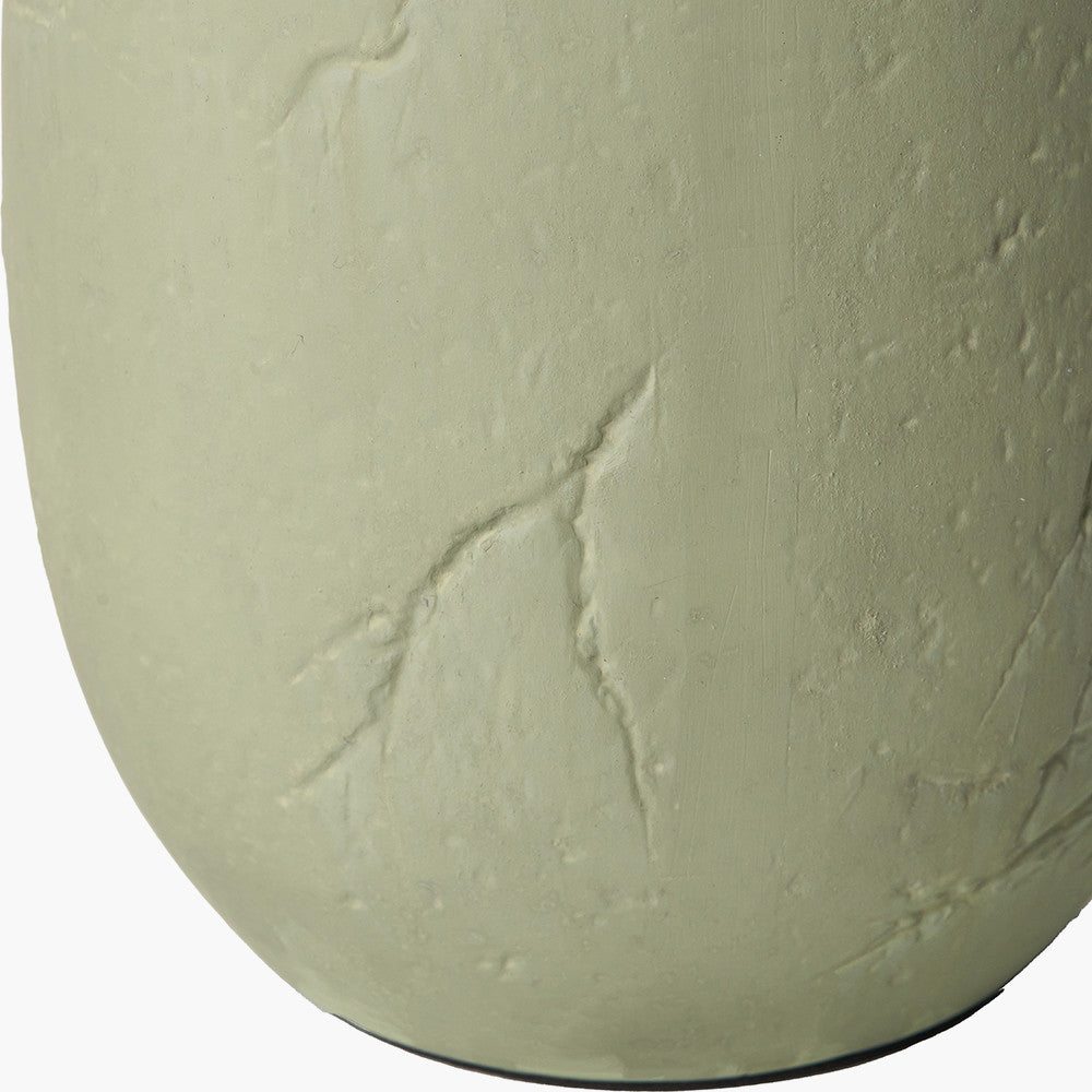 Vintage Textured Ceramic Table Lamp – Sage