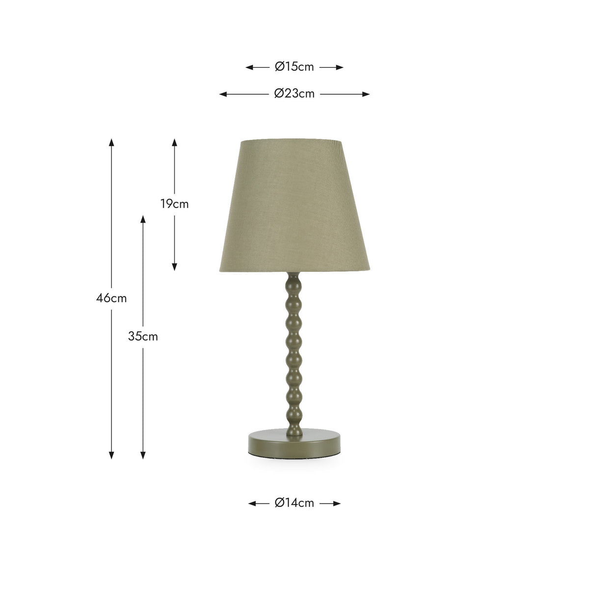Sophia Bobble Table Lamp – Olive | Luxury Contemporary Lighting