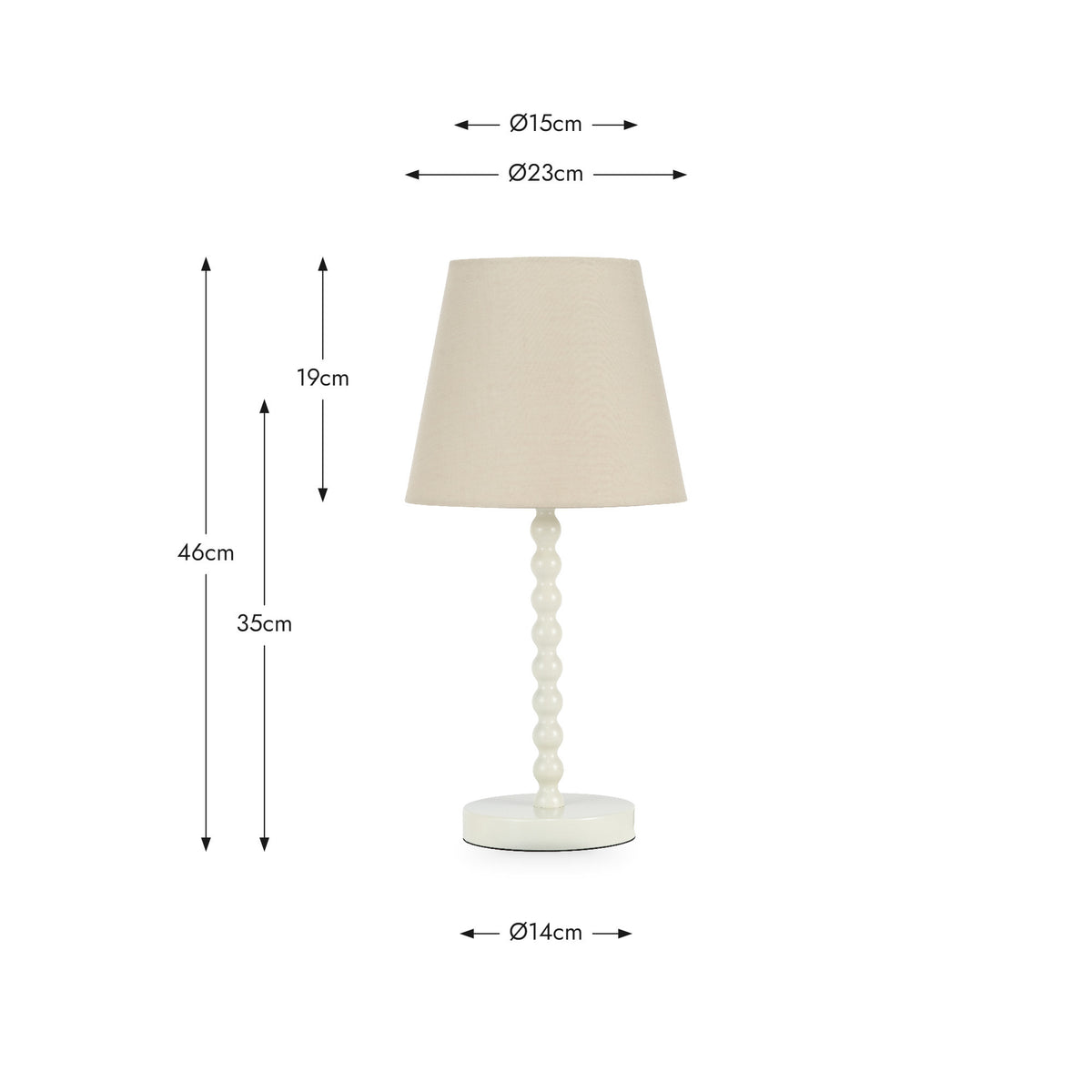 Sophia Bobble Table Lamp – Putty | Luxury Contemporary Lighting by Pacific