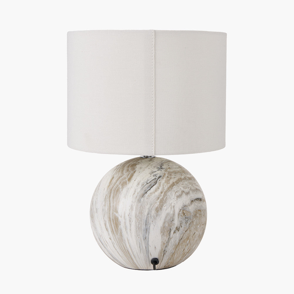 Grey Stone Effect Ceramic Table Lamp | Luxury Home Lighting