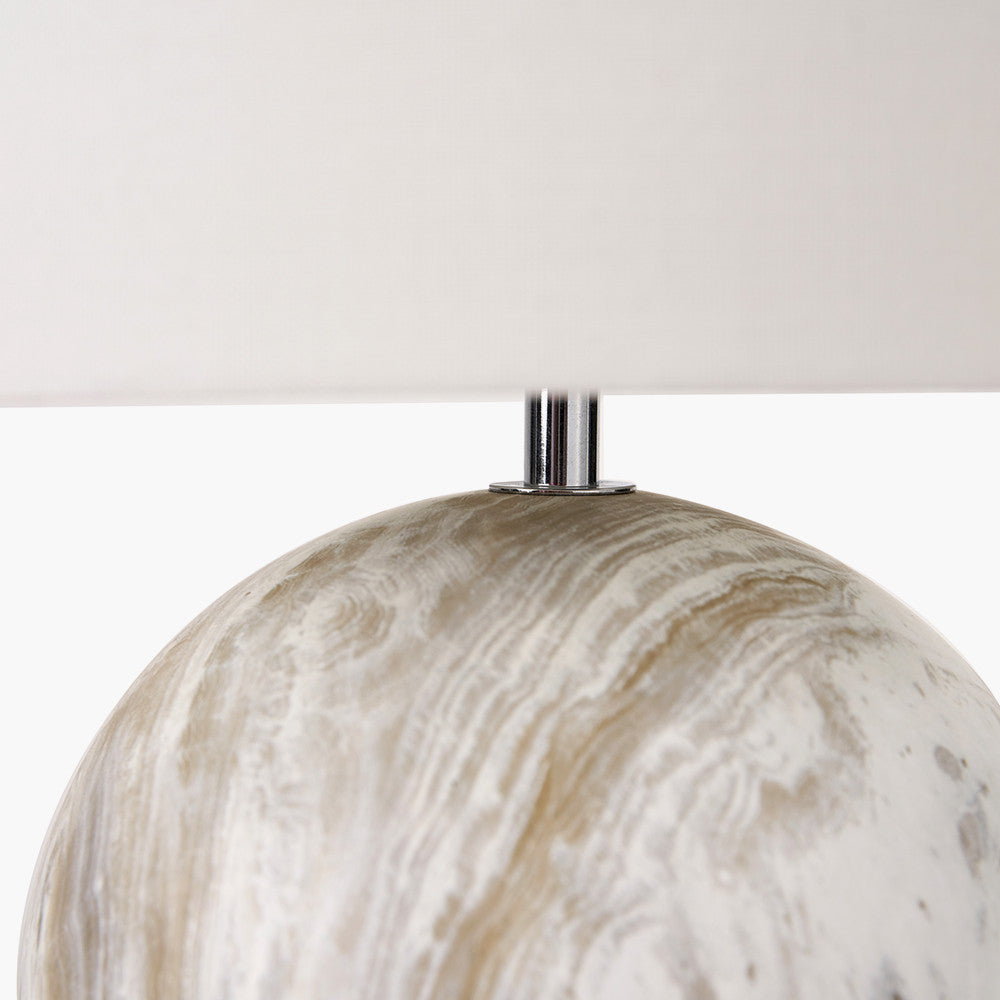 Grey Stone Effect Ceramic Table Lamp | Luxury Home Lighting