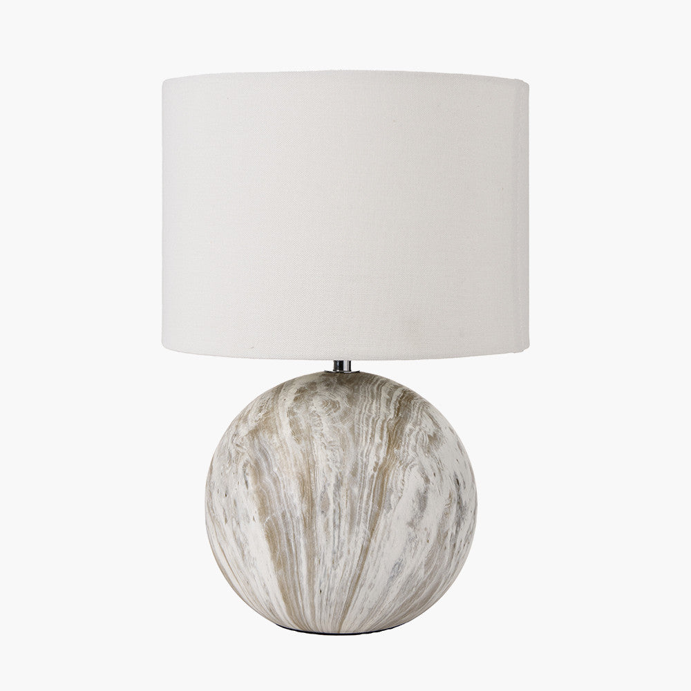 Grey Stone Effect Ceramic Table Lamp | Luxury Home Lighting