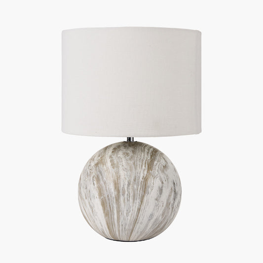 Grey Stone Effect Ceramic Table Lamp | Luxury Home Lighting