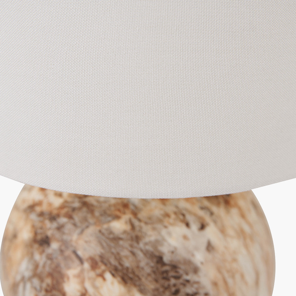 Natural Stone Effect Ceramic Table Lamp | Luxury Home Lighting