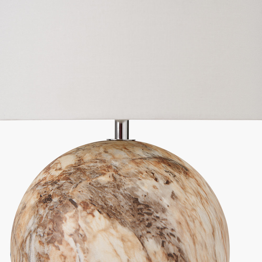 Natural Stone Effect Ceramic Table Lamp | Luxury Home Lighting