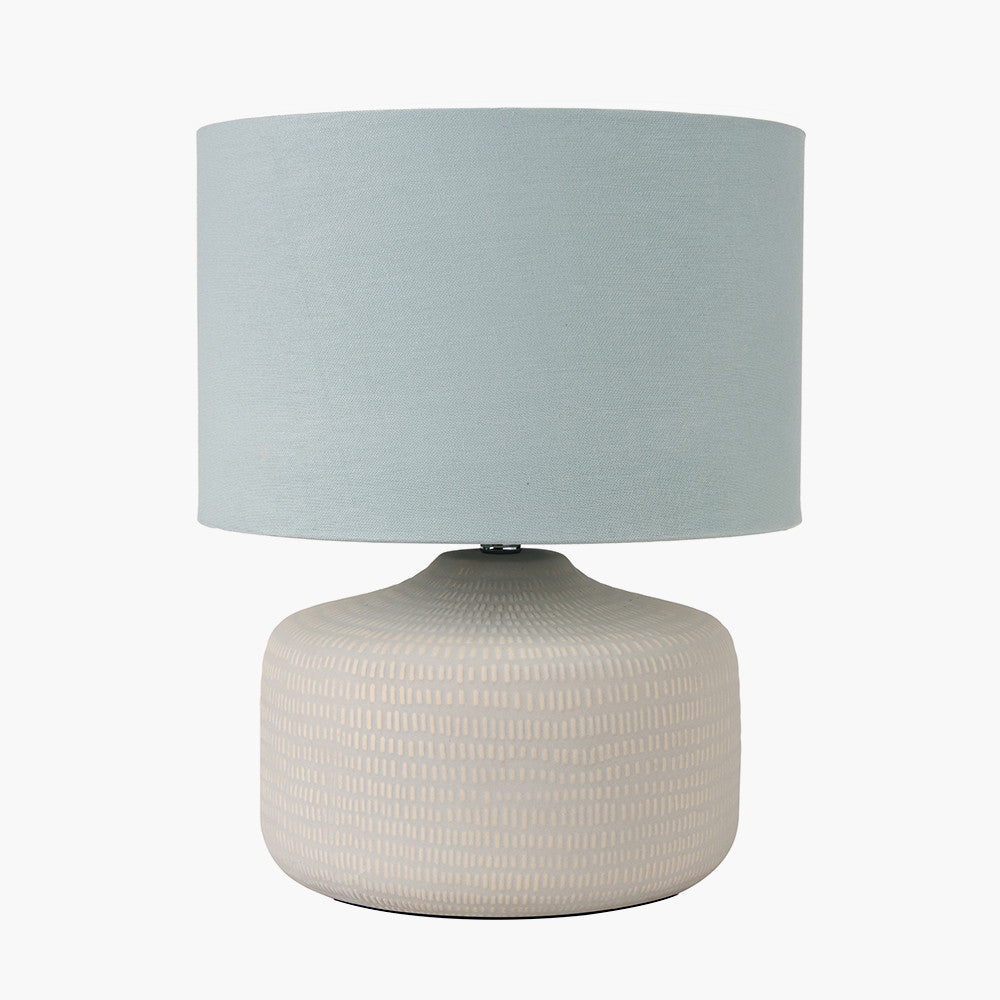 Duck Egg Textured Ceramic Table Lamp and Shade