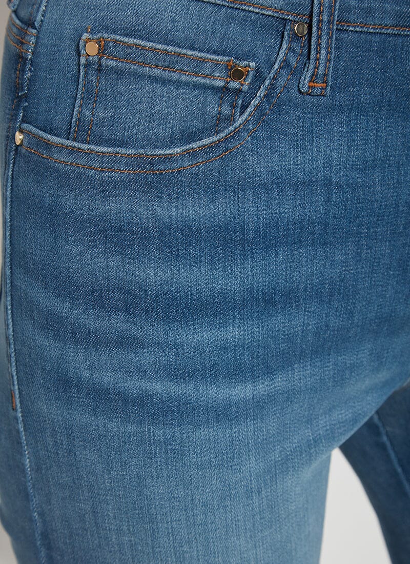 Holding Power Premium Cropped Straight Leg Jeans – 24.5" Inseam | Lyssé Shaping Denim