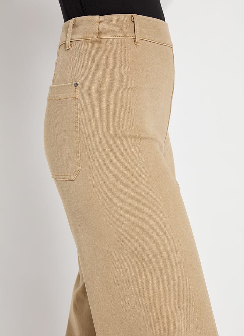 Erin High Waist Wide Leg Denim – Antique Nutshell | Lyssé Jeans