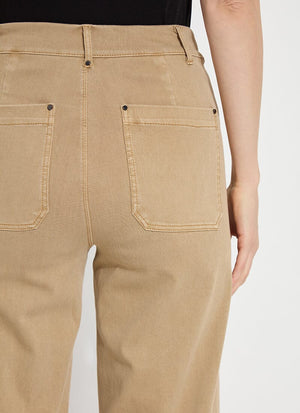 Erin High Waist Wide Leg Denim – Antique Nutshell | Lyssé Jeans