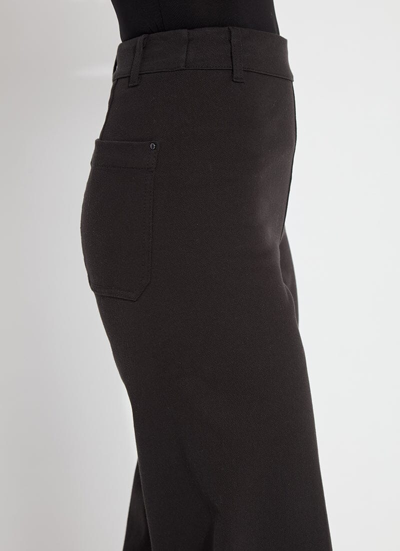 Erin High Waist Wide Leg Jeans – Black | Woodcock and Cavendish
