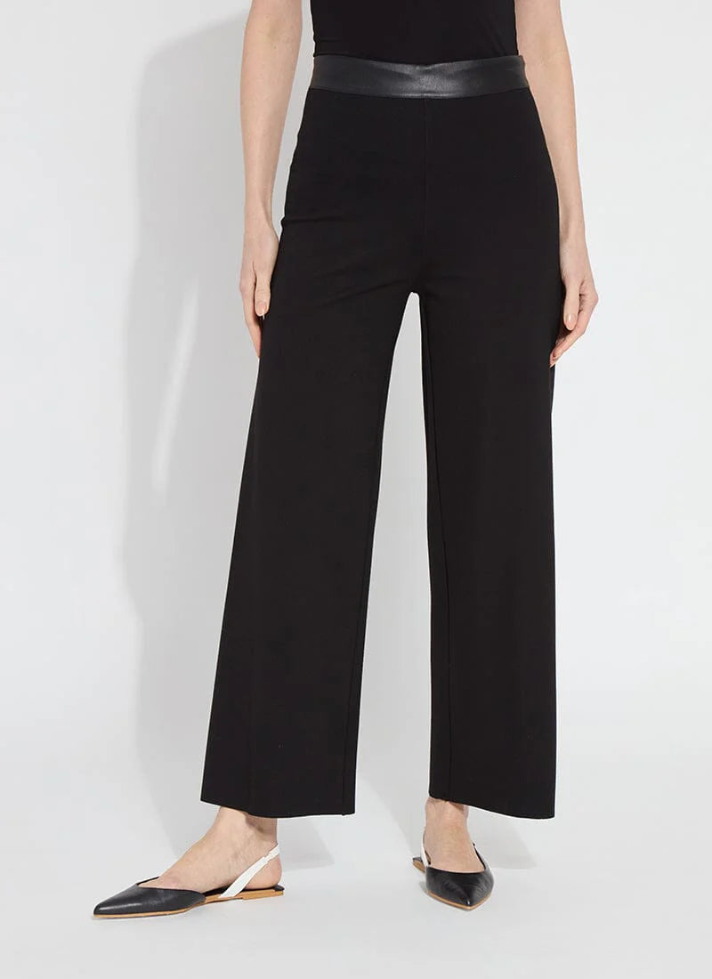Denver Wide Leg Ponte | Black | 28" Inseam