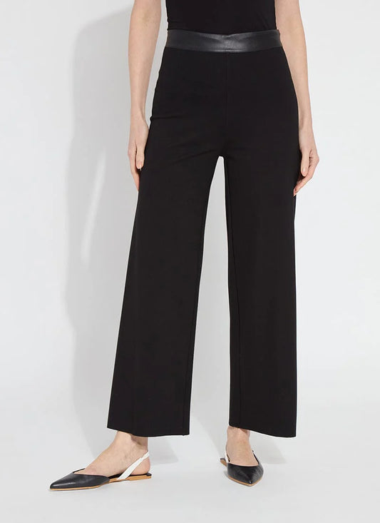 Denver Wide Leg Ponte | Black | 28" Inseam