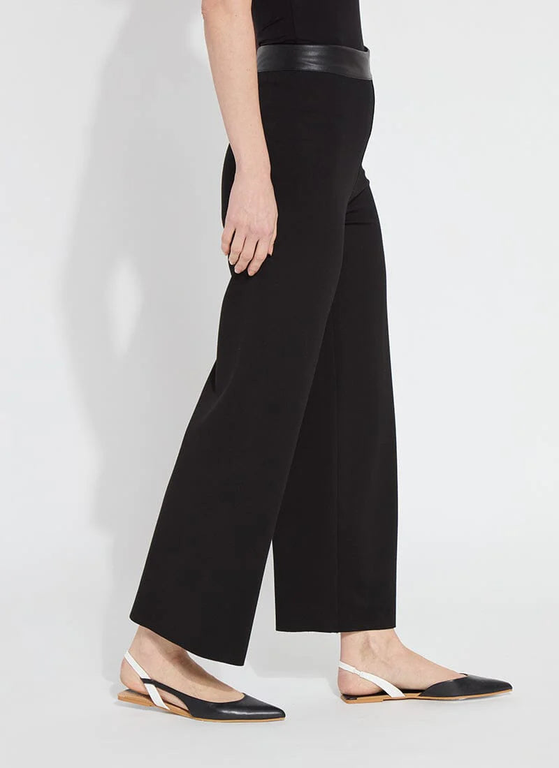 Denver Wide Leg Ponte | Black | 28" Inseam
