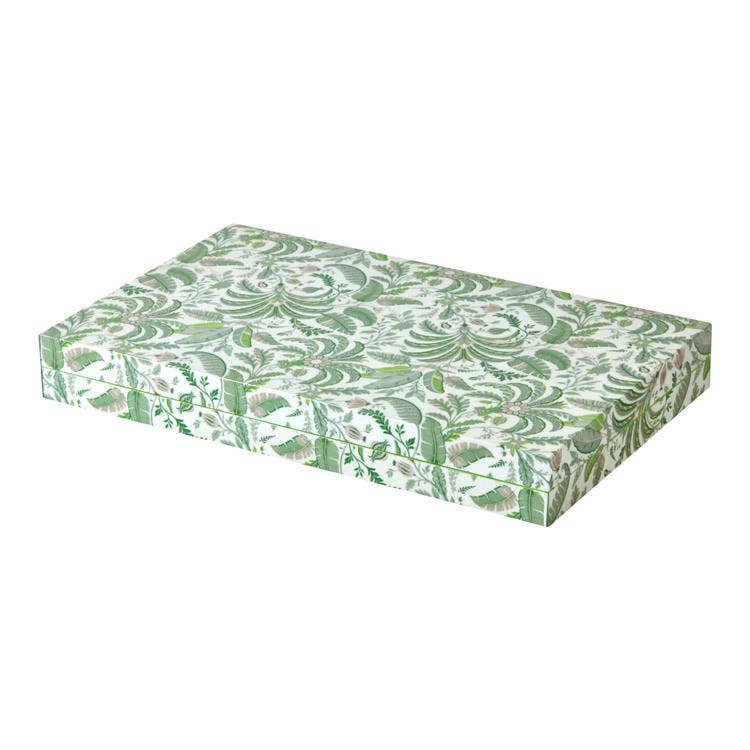 Palm Beach Green Lacquer Backgammon Set