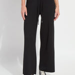 Odessa Reversible Knit Lounge Wide-Leg Trousers – Black & Pearl Grey | Lysse