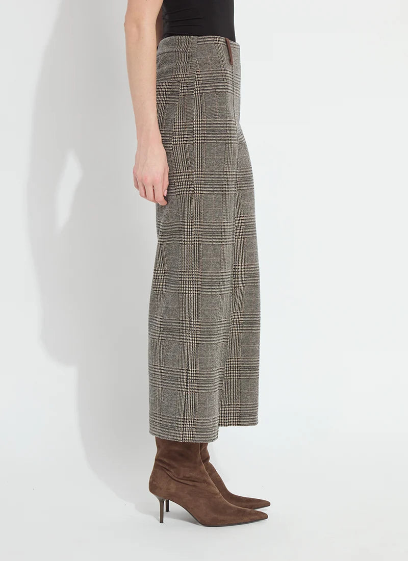 Aisling Ponte Ankle Pant – Cambridge Bohème Plaid | Women's Luxury Wide-Leg Trousers by Lysse