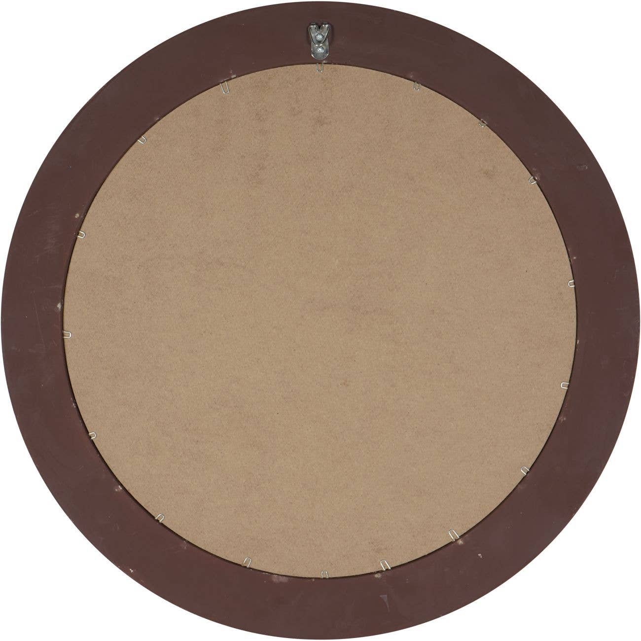 Round Convex Mirror – 50cm | Elegant Silver Wooden Frame