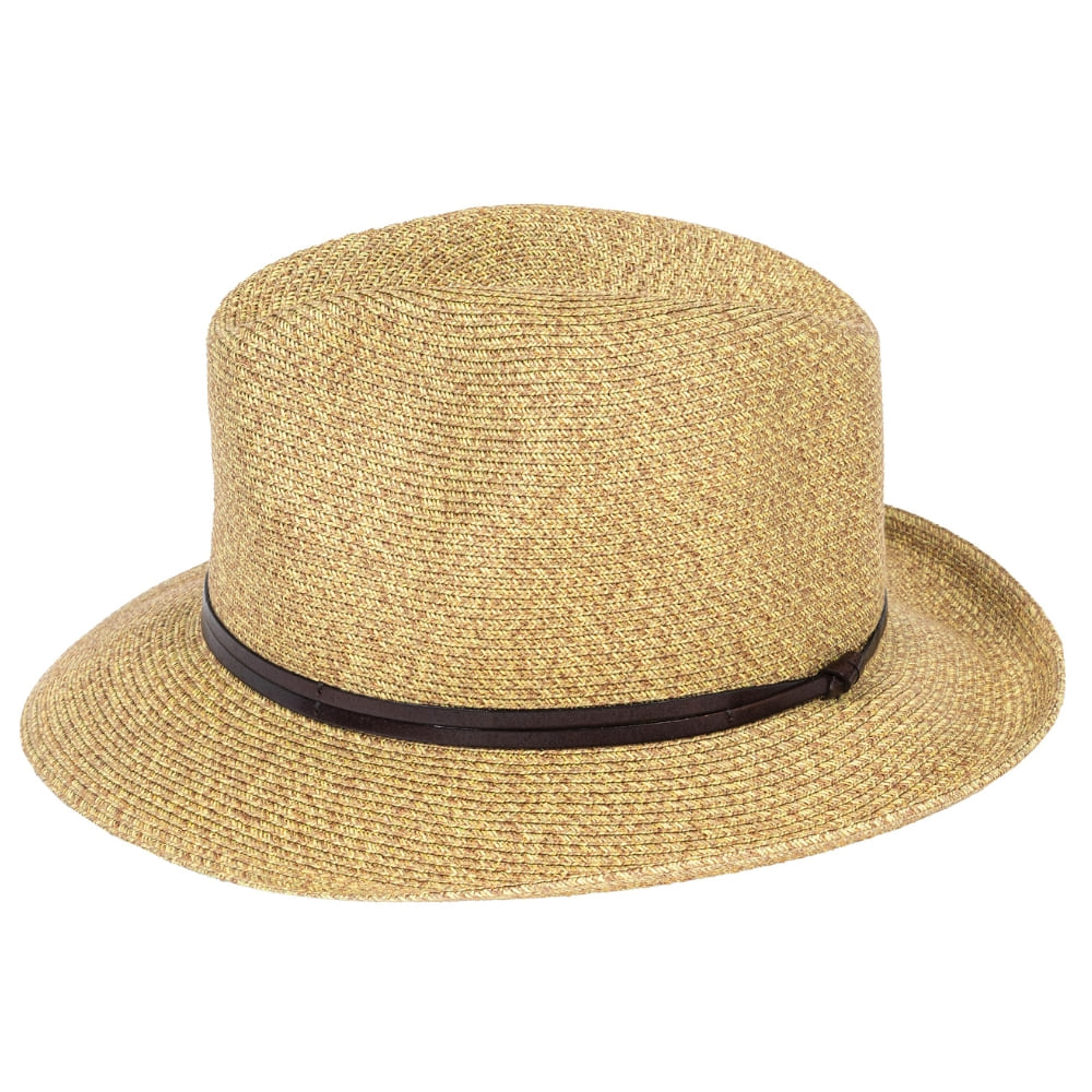 Plaited Paper Hat – Coffee | Luxury Sun Hat with Leather Band