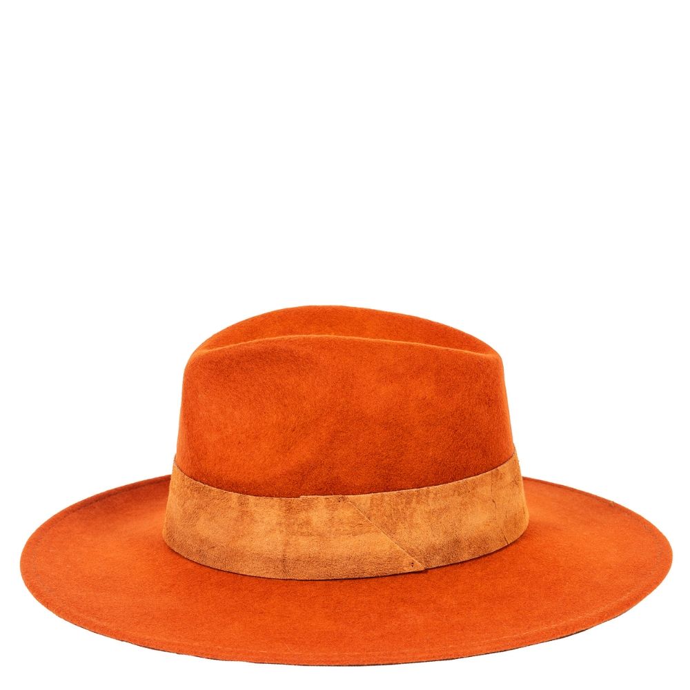 Tiger Wool Wide Brim Hat with Large Suede Leather Band – Stylish & Durable