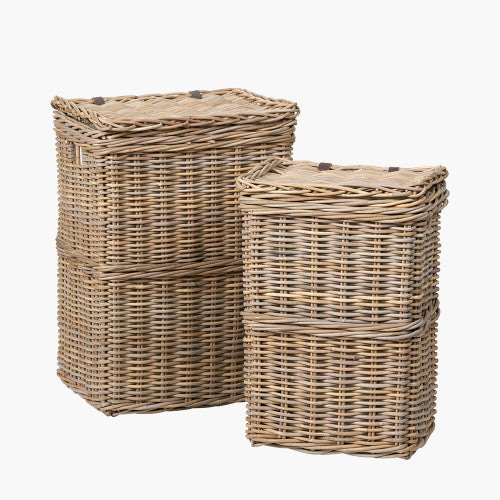 Laundry Basket Grey Kubu Rectangle