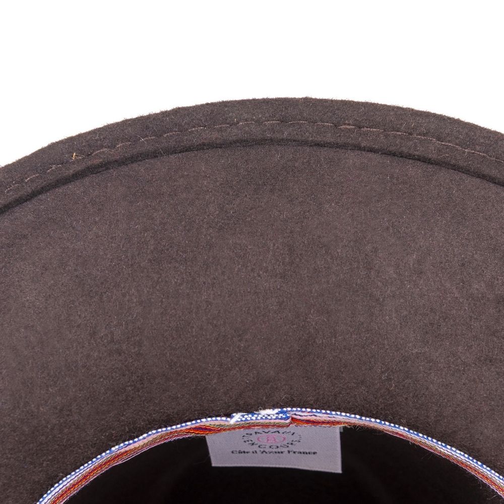 Wool Felt Fedora Hat – Chocolate | Unisex Luxury Italian Hat with Leather Band (