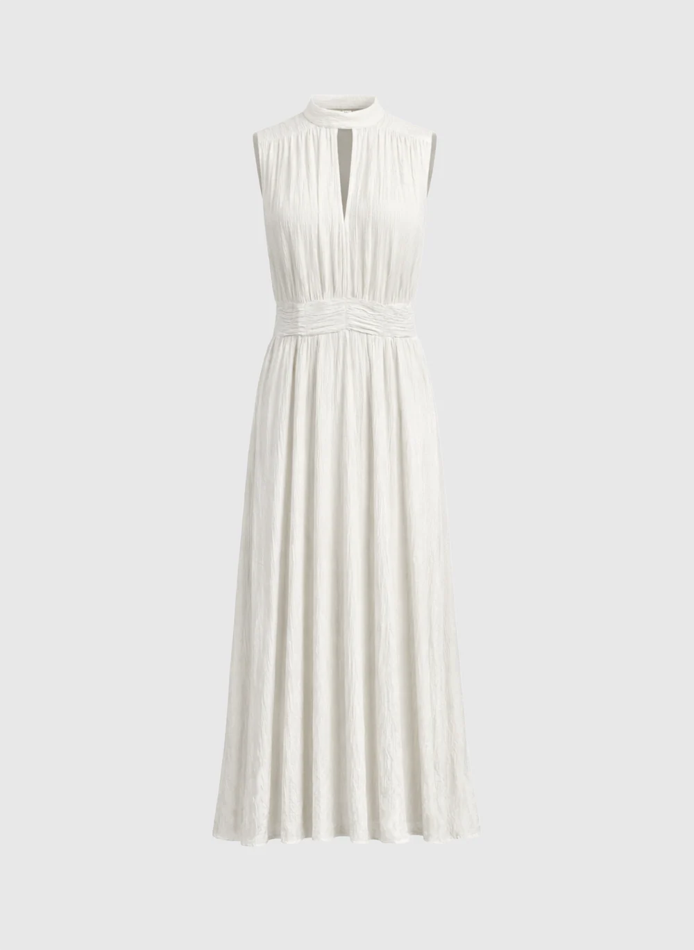 Orlany Crinkle Viscose Maxi Dress in Cream — An'ge