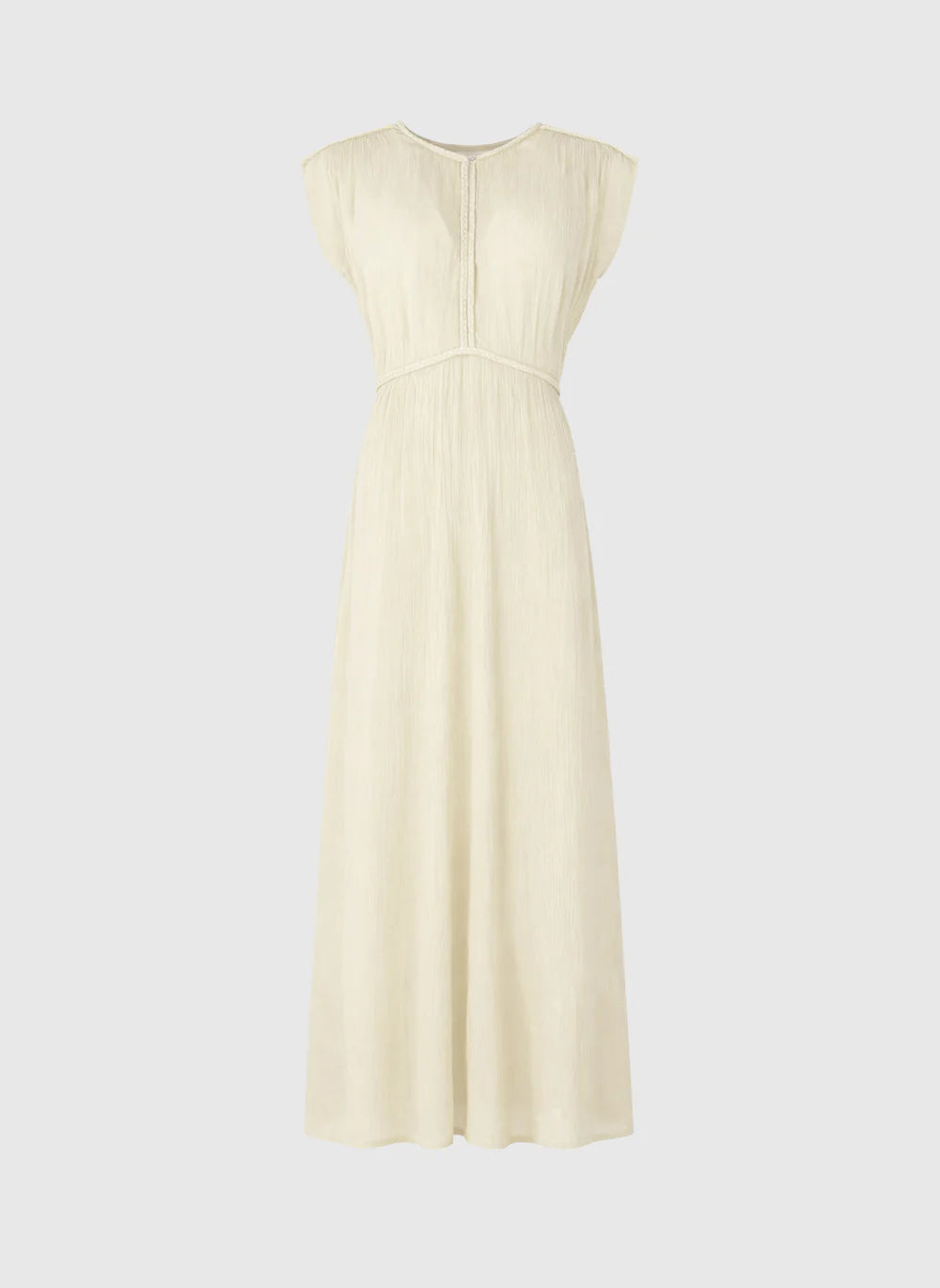 Owestina Maxi Dress – Vanilla | Women's Luxury Viscose Dress