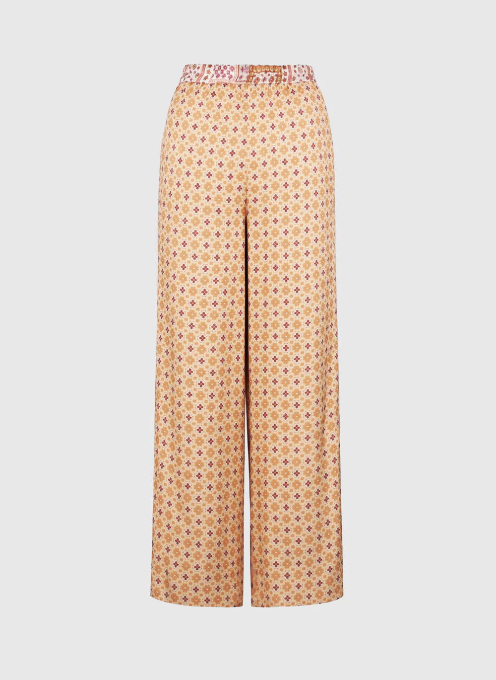 Presley Satin-Effect Straight Trousers in Cornflower Blue — An'ge