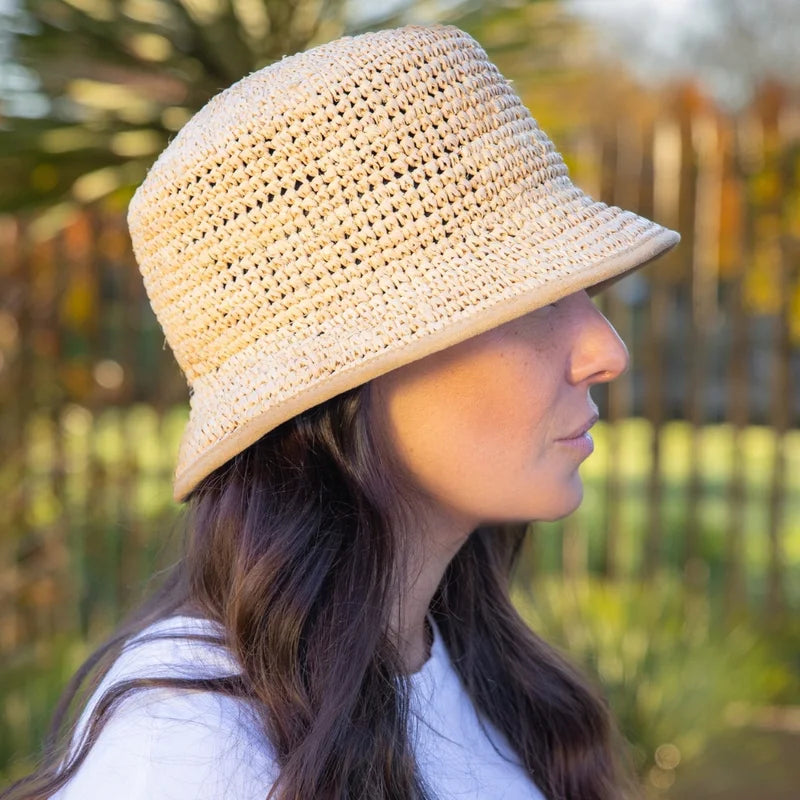 Madagascar Raffia Bucket Hat – Natural | Luxury Handcrafted Sun Hat