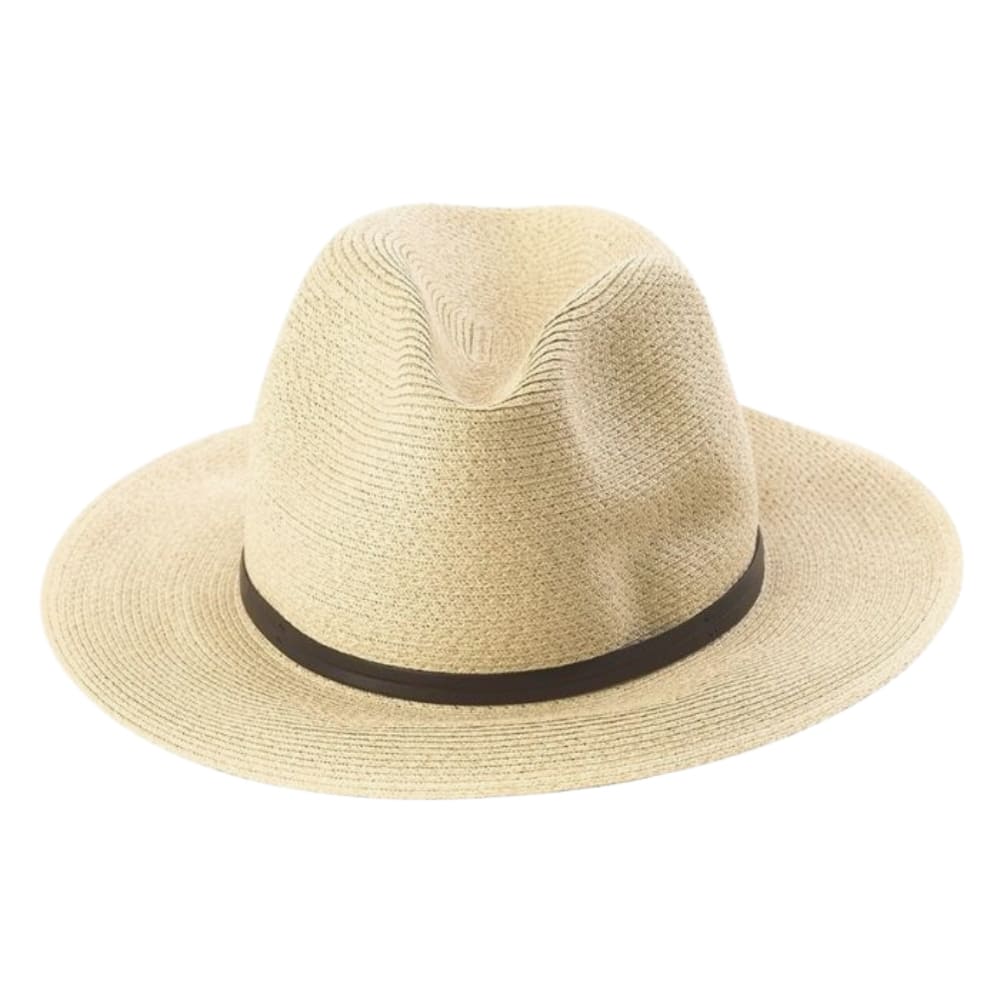 Plaited Paper Hat – Mastic | Luxury Sun Hat with Leather Band