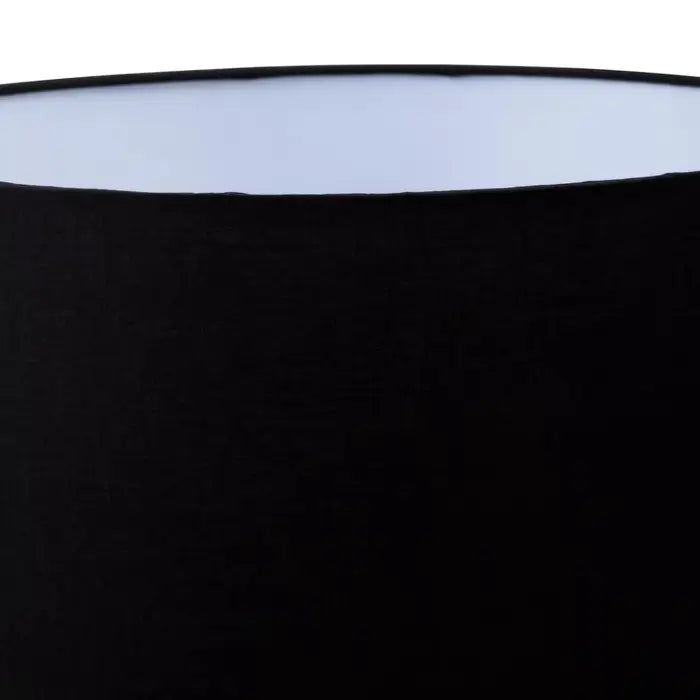 Black Snake Leather Effect Table Lamp-Chrome Base