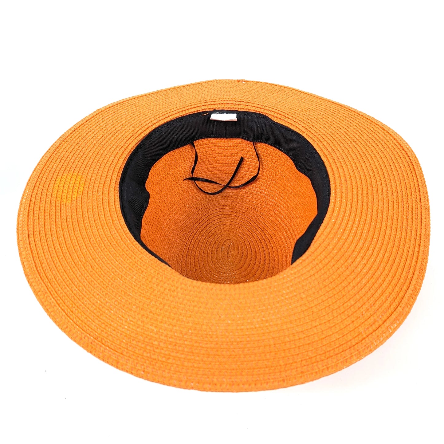 Orange Panama Foldable Sun Hat 57cm