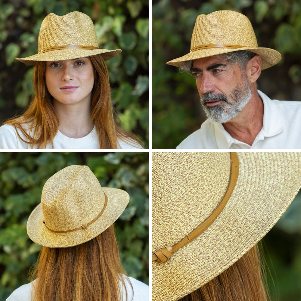 Plaited Paper Hat – Havana | Luxury Sun Hat with Leather Band