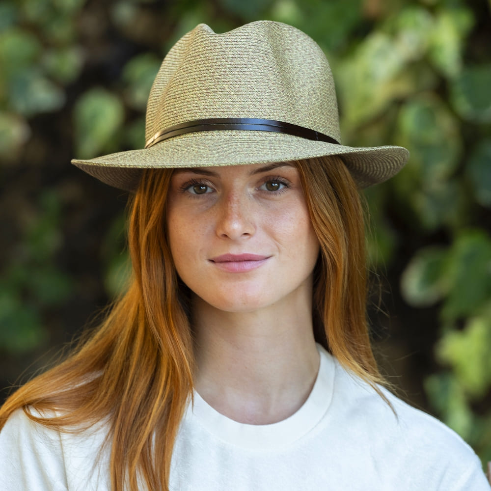 Plaited Paper Hat – Coffee | Luxury Sun Hat with Leather Band